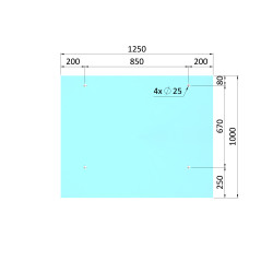 Transparentné ESG/VSG sklo, 1000 x 1250 x 12,76 mm Transparentné ESG/VSG sklo, 1000 x 1250 x 12,76 mm